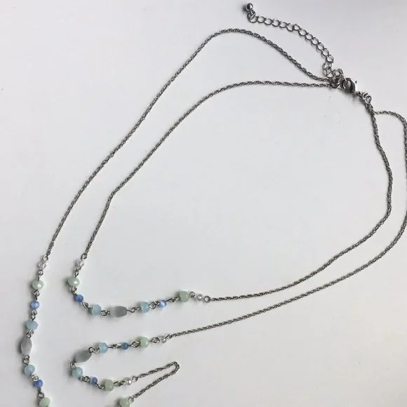beaded layered necklace with tassels - Picture 2 of 4